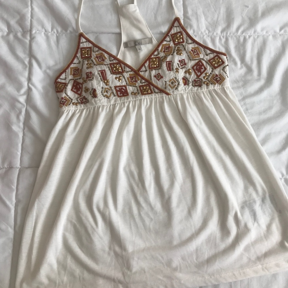 Flowy beaded tank